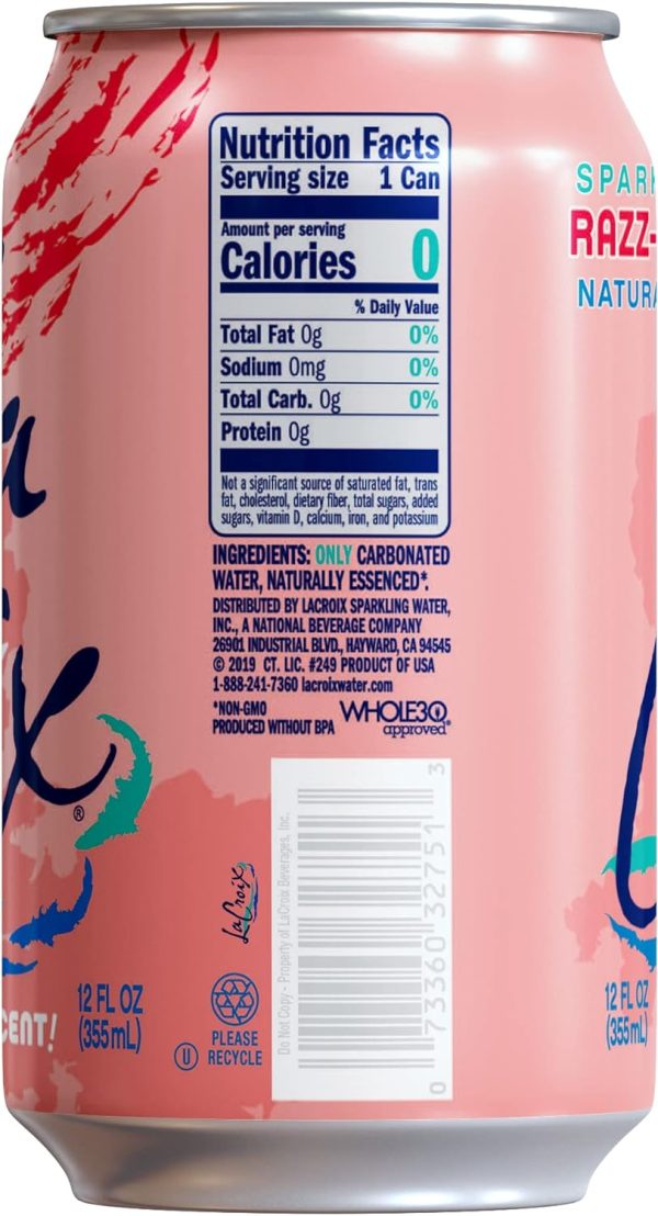 LaCroix Sparkling Water. Razz-Cranberry. 12 Fl Oz (pack of 12) - Image 2