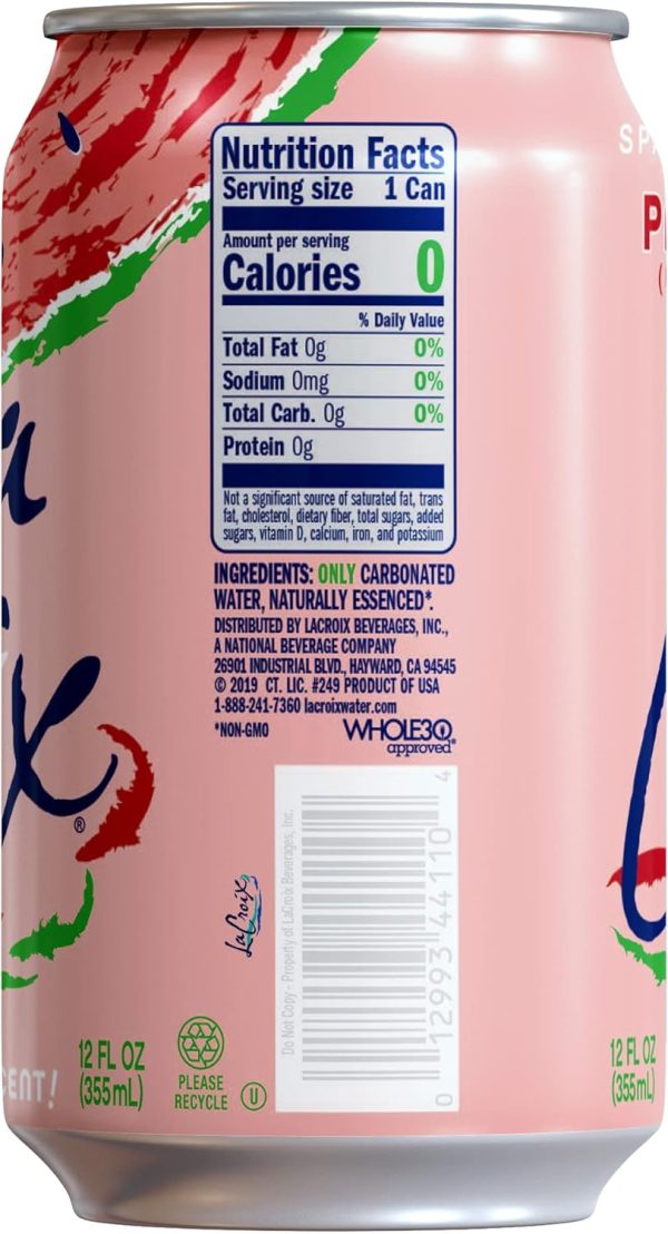LaCroix Sparkling Water. Pasteque (Watermelon). 12 Fl Oz (pack of 12) - Image 2