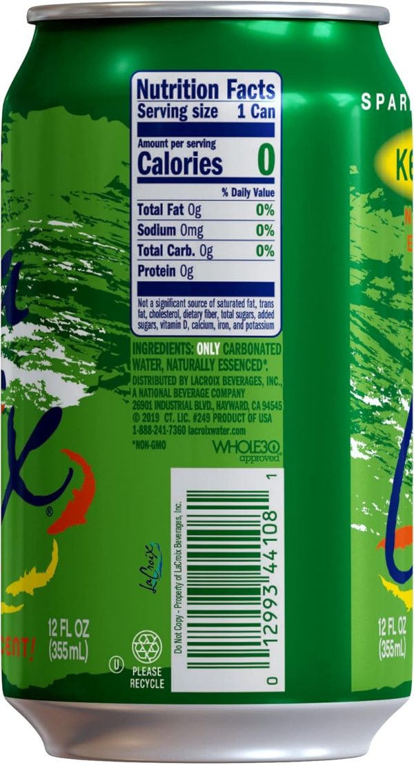 LaCroix Sparkling Water. Key Lime. 12 Fl Oz (pack of 12) - Image 2
