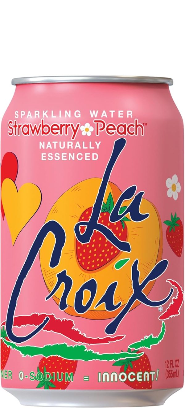 LaCroix Sparkling Water. Strawberry Peach. 12 Fl Oz (pack of 12) - Image 3