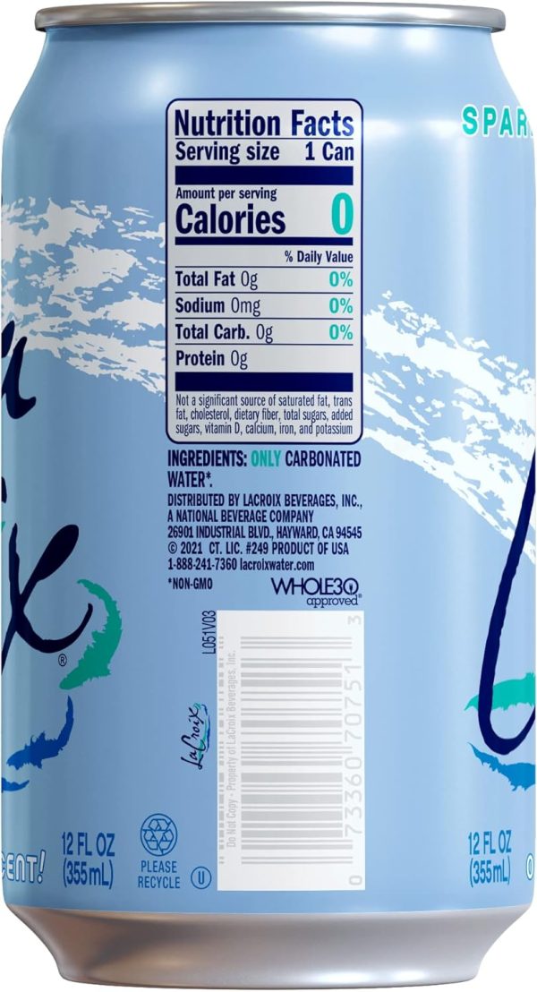 LaCroix Sparkling Water. Pure. 12 Fl Oz (pack of 12) - Image 2