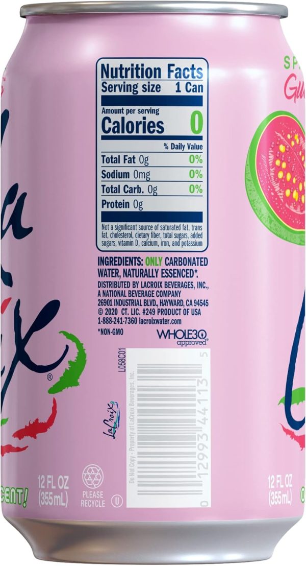 LaCroix Sparkling Water. Guava Sao Paulo. 12 Fl Oz (pack of 12) - Image 2