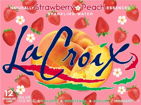 LaCroix Sparkling Water. Strawberry Peach. 12 Fl Oz (pack of 12)